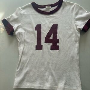 Brandy Melville John Galt 14 Ringer Shirt